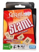 Scrabble Slam Card Game Crossword Family Fun Words Fast-Paced Travel Hasbro New - £2.18 GBP