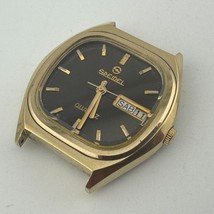 Vintage Speidel Analog Quartz Watch 8205 Men Gold Tone Barrel ~ For Part... - $28.49