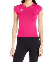 adidas Girls Volleyball Hi Low Cap Sleeve Top,Shock Pink,Medium - £33.53 GBP