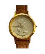 Disney Mickey Mouse Ladies Lorus “ Gold Coin Dial ” V811-1410 Watch VINTAGE - $39.15