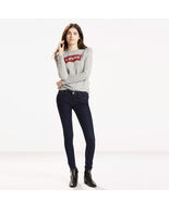 LEVI&#39;S Blue Denim 535 Mid-Rise Super Skinny Slim Thru Hip Thigh Jeans S ... - $1,626.74 MXN