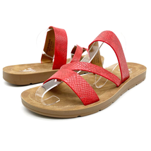 Corkys Womens 11 Lydia Sandal Slip On Sandals Summer Beach Snakeskin Pri... - $38.59