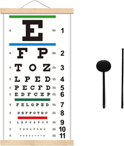 NOYOC Eye Charts for Eye Exams 20 Feet, Snellen Eye Chart with Wooden Frame for  - £16.82 GBP