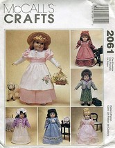 McCall&#39;s 2061 to make 6 different outfits for your 18&quot; Dolls - $5.75