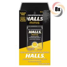 Full Box 8x Packs HALLS Minis Honey Lemon Menthol Cough Drops | 24 Drop ... - £32.90 GBP