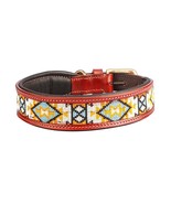 Shwaan Leather Beaded Dog Collar for All Breeds | Comfortable Durable Ne... - $85.48 CAD