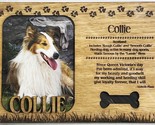 COLLIE Dog Profile Laser Engraved Wood Picture Frame Magnet - $9.90