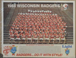 1984  University of Wisconsin BADGERS Football Team Poster - £11.95 GBP