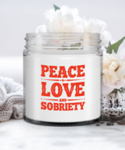 Sobriety Candle Peace Love Celebration Jar Candle - £13.62 GBP