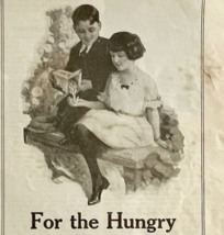 1923 Quaker Oats Puffed Rice Wheat Advertisement For the Hungry 12 x 5.5&quot; - $19.99