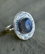 sterling silver ring, Labradorite Ring, Silver Ring, Gemstone Ring (R38) - £26.37 GBP