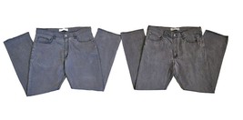 Lot of 2 Pairs Wrangler Straight Fit Flex for Comfort Gray Pants Men&#39;s 36 × 32 - £17.00 GBP