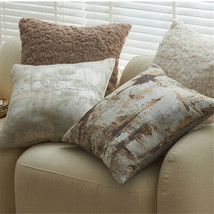 18x18 Soft Plush Fabric Throw Pillow Covers Square Sofa Cushion Zip Cover - £13.65 GBP