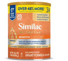 Similac 360 Total Care Sensitive Infant Formula with Iron 30.2oz - £55.59 GBP