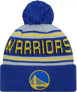 New Era Adult Golden State Warriors NBA Blue Cheer Knit Hat One Size Pom... - $32.26 CAD