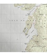 Map Isle Acadia Au Haut Maine USGS 1983 Topographic Geo 1:24000 27x22&quot; T... - £41.59 GBP