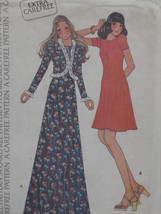 McCall&#39;s Pattern 3916 Misses Dress and Ruffle Jacket Size 8 Uncut Vintage 1970&#39;s - £6.38 GBP