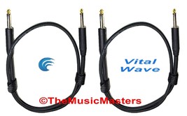 (2) UltraPro 3ft 1/4&quot; Instrument Cables Guitar Bass Amp Keyboard Audio C... - $18.04