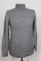 Talbots M Gray Soft Knit Mock Neck Pullover Sweater Nylon Acrylic Wool - £20.79 GBP