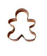 Copper Ginger Bread Man Cookie Cutter 6&quot; Rolled Edge Metal Christmas Hol... - $16.89