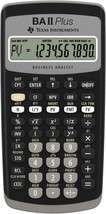 Black Medium Texas Instruments Ba Ii Plus Financial Calculator. - £35.00 GBP
