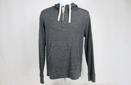 Banana Republic Heritage Hooded Long Sleeve Shirt Men&#39;s Sz L Gray Casual... - $23.76