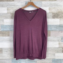 GAP Stretchy Softspun V Neck Tunic Sweater Vamp Red Relaxed Fit Casual W... - £13.39 GBP