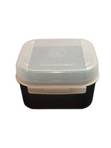 Tupperware Mini Storz a Lot Storage Container 6181A-4 Black Flip Top Sheer Lid - £11.84 GBP