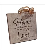 Home We will Serve the Lord Inspirational Christian Plaque 4x4x1 inches - $15.26 CAD
