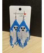 Hand Crafted, Hand Threaded - Fun, Fringed Ghost Earrings - Free Shipping - €24,23 EUR