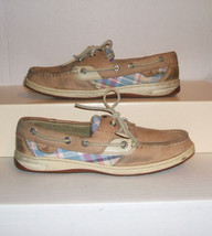 Sperry Top-Sider Women&#39;s Tan Leather /Textile Original Boat Casual Loafe... - $14.99