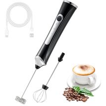 USB Rechargeable Handheld Milk Frother - 2 Stainless Steel Whisks for Ea... - $24.70