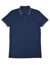 Theory Mens Dark Blue Boyd TC Striped Pima Pique Polo Shirt Sz XS XSmall... - $87.11