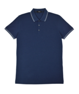 Theory Mens Dark Blue Boyd TC Striped Pima Pique Polo Shirt Sz XS XSmall... - $87.11