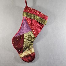18&quot; Multi Colored Quilted Christmas Stocking Rauch Industries 2005 Vintage - $9.98