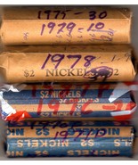 Jefferson Nickels - 4 roles assorted Dates - $11.00