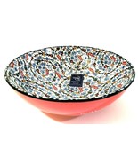 Nakkas Cini Floral Large Serving Bowl Hand Painted Blue and Red NWT Turkish - $662.66 MXN