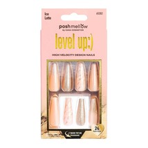 POSHMELLOW LEVEL UP :) 24 NAILS GLUE INCLUDED - #65202 &quot;ICE LATTE&quot; - £4.67 GBP