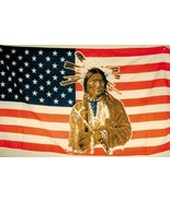 *2 AMERICAN WARRIOR FACE FLAG FL010 flags usa banner - $12.97 CAD