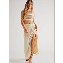 New Free People County Line Cropped Crochet Top Maxi Skirt Set $168 MEDI... - £69.35 GBP