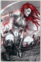 SIGNED Jamie Tyndall Black White Red Sonja 1 Virgin Variant Cover Art LE of 100! - $59.39