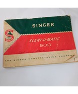 Vintage Singer 500 Slant-O-Matic Sewing Machine Instruction Manual 1961 ... - $23.00
