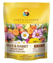 Earth Science 12135-6 Deer and Rabbit Resistant Wildflower Mix with Seed... - $23.13