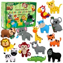 Safari Jungle Animals Sewing Craft Kit Diy Kids Craft And Sew Set For Girls And  - £36.79 GBP