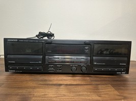 Kenwood KX-W891 Stereo Double Cassette Deck  Vintage Tested/working Black - £63.94 GBP