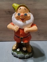 Disney Snow White DOC Dwarf Garden Gnome Resin Figurine 8" - £22.58 GBP