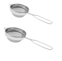 Set of 2 Classic Wire Handle Tea Strainer Size 7 &amp; Size 8 BEST QUALITY F... - $24.74