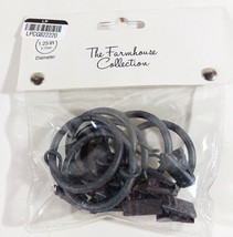 THE FARMHOUSE COLLECTION Cambridge CLIP RINGS in GRAY (Set of 7) 1 1/4 in - £6.99 GBP