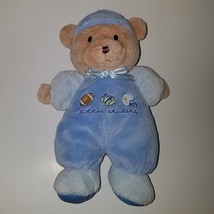 Carters Just One Year Little Athlete Football Blue Teddy Bear Plush Love... - £9.89 GBP