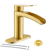 Phiestina Ns-Sf01-Bg Single Handle Waterfall Faucet For Bathroom Sink In... - £58.51 GBP